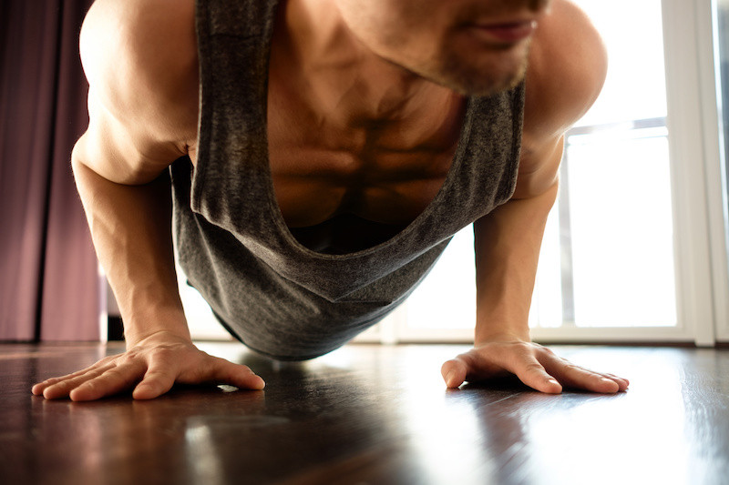 An effective at-home chest workout for men